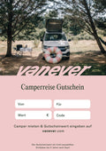 Vanever Campermiete Gutschein 10 € - 1.000 €
