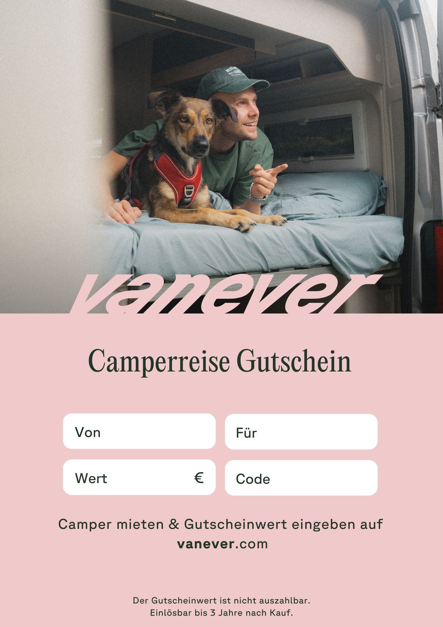 Vanever Campermiete Gutschein 10 € - 1.000 €